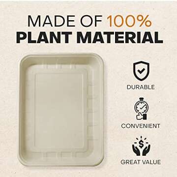 Emerging Green - Disposable Litter Box, Nature-Conscious Pan, Mobile Pet Tray, Travel Must-Have. Set of 5 Boxes, 16.5 x 12.5 x 2 in