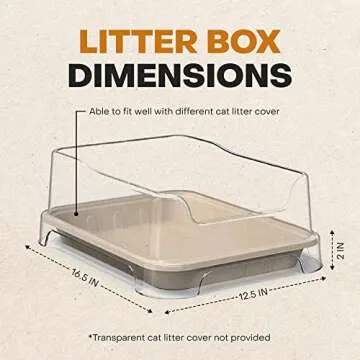 Emerging Green - Disposable Litter Box, Nature-Conscious Pan, Mobile Pet Tray, Travel Must-Have. Set of 5 Boxes, 16.5 x 12.5 x 2 in