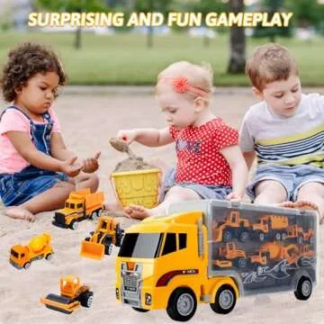 ALOTJOY 13 Pcs Engineering Die-cast Toys for Kids
