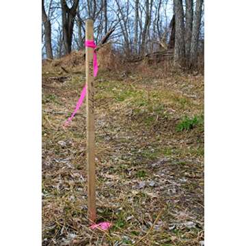 Brady Fluorescent Pink Flagging Tape for Boundaries and Hazardous Areas - Non-Adhesive Tape, 1.188" Width, 150' Length (Pack of 1) - 58354,Fluorescent Pink