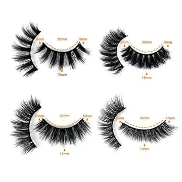 Fluffy Strip False Eyelashes - 20 Pairs 4 Styles