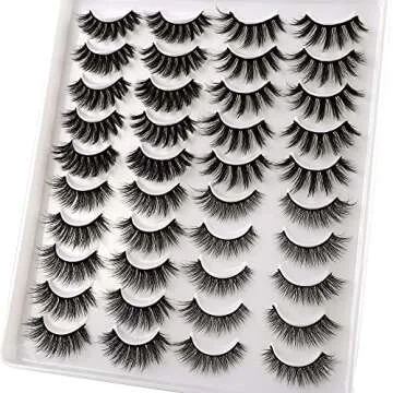 Fluffy Strip False Eyelashes - 20 Pairs 4 Styles