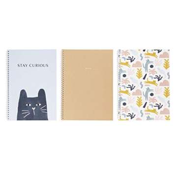 Stylish kikki.K A4 Spiral Notebook Set for School & Work