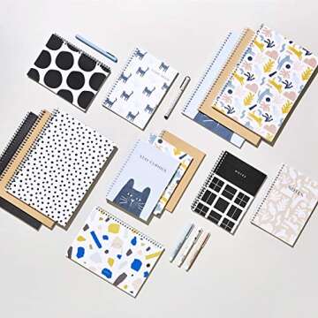 Stylish kikki.K A4 Spiral Notebook Set for School & Work