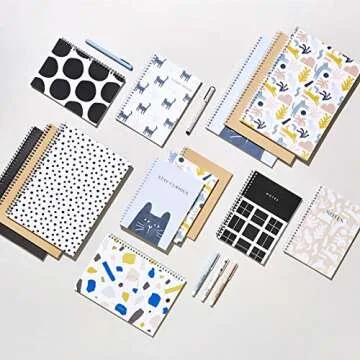 Stylish kikki.K A4 Spiral Notebook Set for School & Work