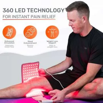 LOOKEE HealGlow Pro Medical Grade Red Light Therapy Belt - LED Technology - 60W Powerful Infrared Light Therapy for Body Pain Relief - New Upgraded 2025 Version - FSA & HSA Eligible