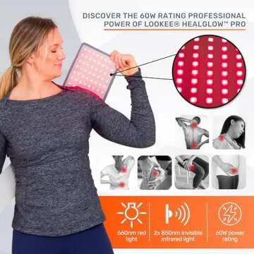 LOOKEE HealGlow Pro Medical Grade Red Light Therapy Belt - LED Technology - 60W Powerful Infrared Light Therapy for Body Pain Relief - New Upgraded 2025 Version - FSA & HSA Eligible