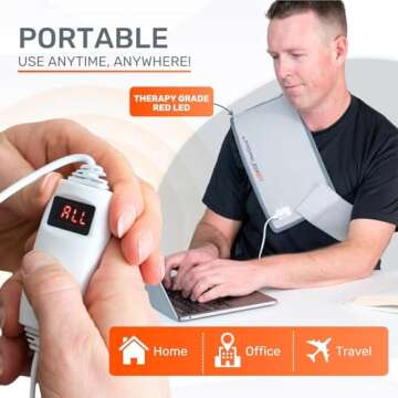 LOOKEE HealGlow Pro Medical Grade Red Light Therapy Belt - LED Technology - 60W Powerful Infrared Light Therapy for Body Pain Relief - New Upgraded 2025 Version - FSA & HSA Eligible