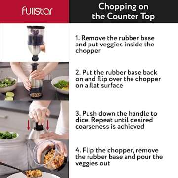 Fullstar Vegetable Chopper - Onion Chopper - Pro Food Slicer - Veggie Cutter with Container - Hand Dicer - Slicer & Dicer (Silver)