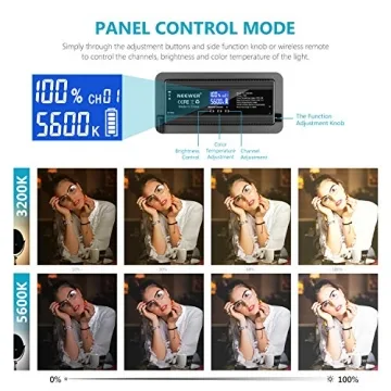 Neewer LED Bi-Color Round Light Panel for Photography