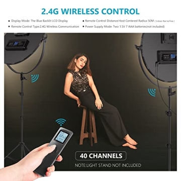 Neewer LED Bi-Color Round Light Panel for Photography