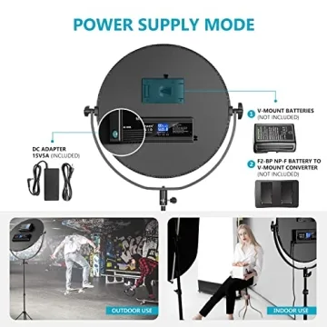 Neewer LED Bi-Color Round Light Panel for Photography