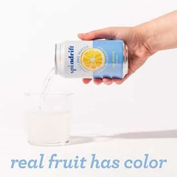 Spindrift Sparkling Water with Real Lemon - 12 Cans