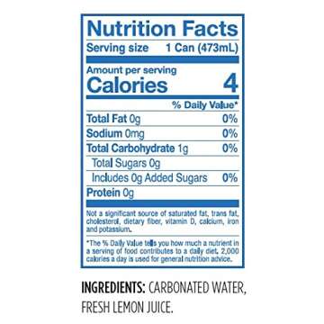 Spindrift Sparkling Water with Real Lemon - 12 Cans