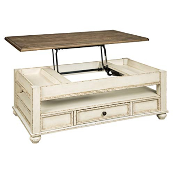 Stylish Vintage Farmhouse Lift Top Coffee Table with Storage