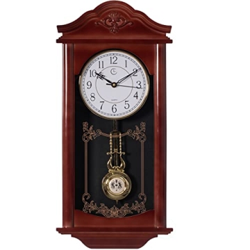 Vintage Grandfather Clock - Silent Pendulum Wall Decor