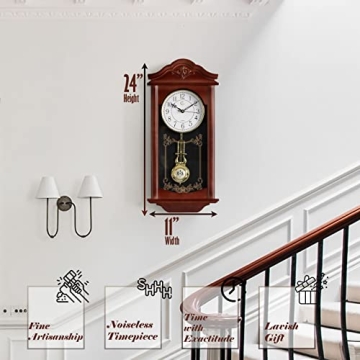 Elegant Vintage Clock - Silent & Battery-Operated