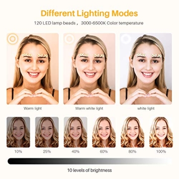 Shop Anozer Dimmable Selfie Ring Light with Tripod & Phone Holder