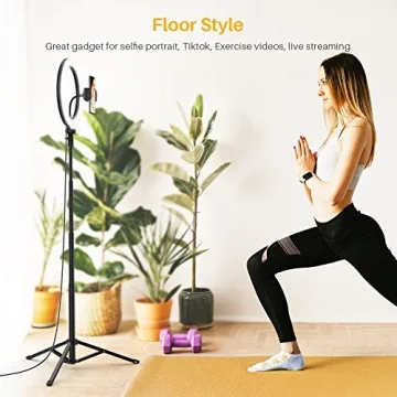 Shop Anozer Dimmable Selfie Ring Light with Tripod & Phone Holder