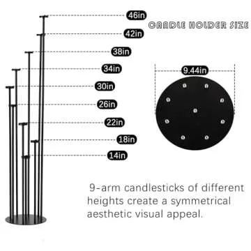 Elegant 9 Arm Candelabra for Home and Weddings