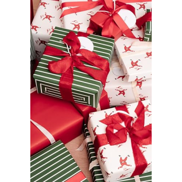 Merry Market Christmas Wrapping Paper Set for Luxurious Gifts
