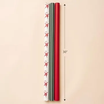 Merry Market Christmas Wrapping Paper Set for Luxurious Gifts