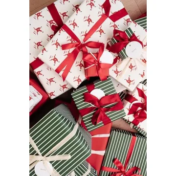 Merry Market Christmas Wrapping Paper Set for Luxurious Gifts