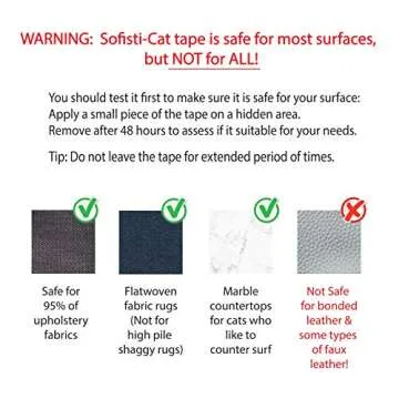 Sofisti-Cat Training Tape, Cat Tape for Furniture, Cat Scratch Deterrent for Furniture, Keep Cats from Scratching Furniture with Our Double -Sided Tape Cat Repellent