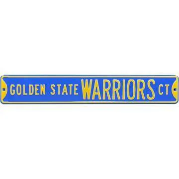 NBA Warriors Street Sign - Large Blue Decoration