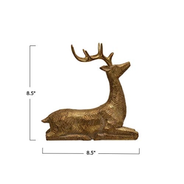 Elegant Creative Co-Op Sitting Deer Figurines for Winter