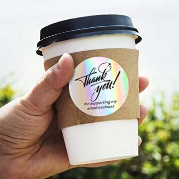 Padike 1.5" Thank You Stickers - 500 Labels for Small Biz