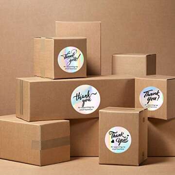 Padike 1.5" Thank You Stickers - 500 Labels for Small Biz