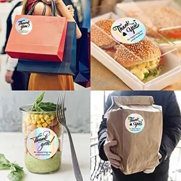 Padike 1.5" Thank You Stickers - 500 Labels for Small Biz