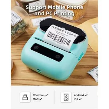 Phomemo M220 Label Maker, New Flagship 3.14 Inch Bluetooth Thermal Label Printer for Barcode, Address, Labeling, Mailing, File Folder Label, Label Maker Machine with 3 Rolls of Labels