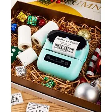 Phomemo M220 Label Maker, New Flagship 3.14 Inch Bluetooth Thermal Label Printer for Barcode, Address, Labeling, Mailing, File Folder Label, Label Maker Machine with 3 Rolls of Labels