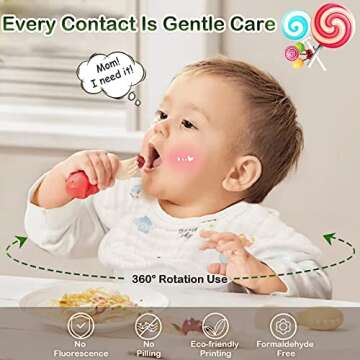 8-Pack 360° Rotate Organic Cotton Baby Bibs, Newborn Muslin Bibs For Teething And Drooling,Unisex B...