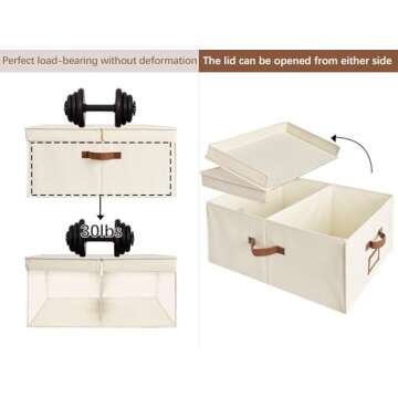 Space-Saving Extra Large Storage Bins with Lids