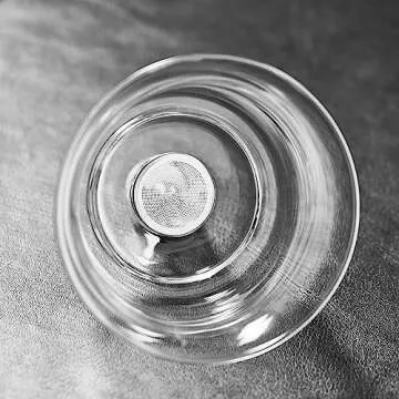 Glass Kungfu Teapot Set Tea maker with Infuser Semi Automatic Tea Set with 6 Small Cups (Red)