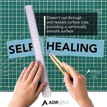 Adir 18x24 Inches Self Healing Cutting Mat for Crafts - Dual-Sided, Non-Slip, Versatile Cutting Pad