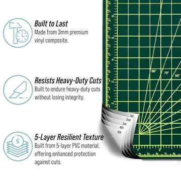 Adir 18x24 Inches Self Healing Cutting Mat for Crafts