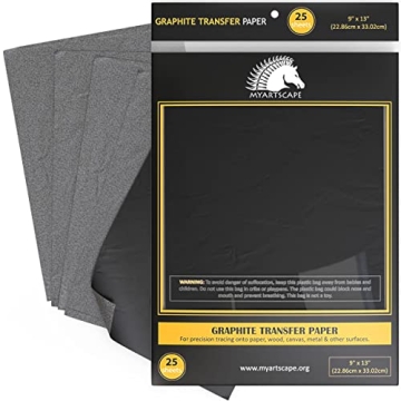 MyArtscape Graphite Transfer Paper 25 Sheets for Artists