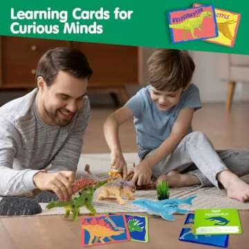 COCO&Friends Dinosaur Toys for Kids 3-5 - Portable Dinosaur Backpack Play Set with Foldable 3D Mat for Prehistoric Play - 3 Year Old Boy Open Ended Toys for 4 Year Old Boys Christmas Birthday Gifts