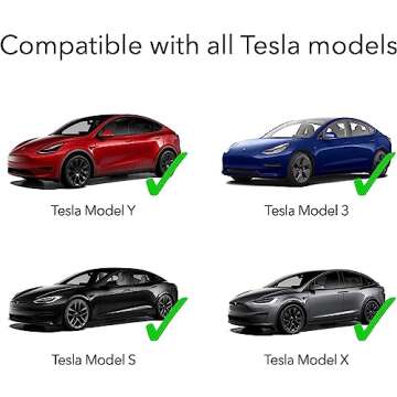 Lectron J1772 to Tesla (NACS) EV Charging Adapter 60 Amp (250V) - Compatible with Tesla Model S/3/X/Y & Cybertruck Electric Vehicles (Black)