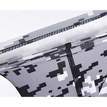 COOLOMG Basketball Knee Pads for Kids Youth Compression Knee Pads Long Leg Sleeves Volleyball Football Baseball Wrestling Running Camo Gray S