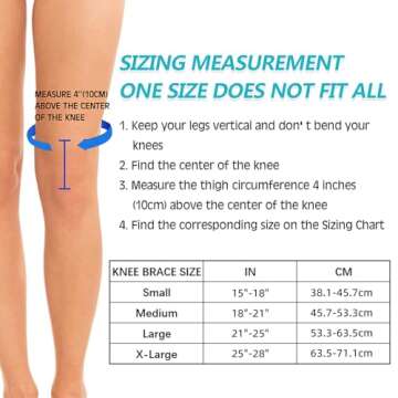 DOUFURT Knee Brace for Women & Men Meniscus Tear, Plus Size Knee Braces for Knee Pain Relief, Arthri...