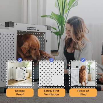 Impact Indestructible High Anxiety Crate for Intermediate Dogs - Heavy Duty Escape Proof Indoor Dog ...