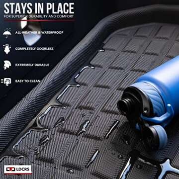 LDCRS Tesla Model Y Front Trunk Mats & Rear Sub Trunk Mats 2024 2023 2022 2021 - All Weather Frunk Mats - Premium 3D Waterproof Rear Trunk Mats Without Logo - Heavy Duty Non Slip Frunk & Trunk Liners