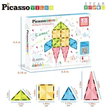 PicassoTiles Mini Diamond Building Blocks Toy Set for Kids