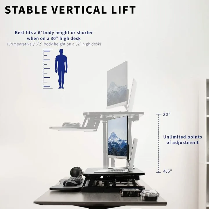 VIVO 32" Adjustable Sit to Stand Desk Converter