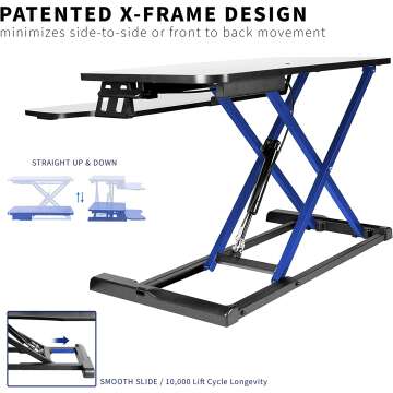 VIVO 32" Adjustable Sit to Stand Desk Converter